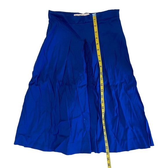 & Other Stories Electric Blue Skort Culottes Flowy Size 4 Knee Length Zip Crop - Picture 5 of 10